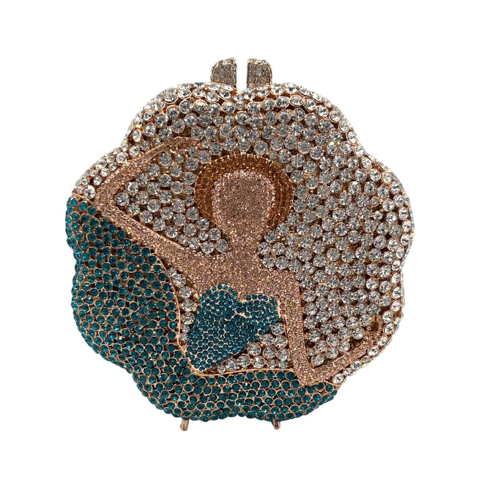 Cross-border nueva sirena diamantes bolsa de cena bolsa de diamantes hueco bolsa de mano bolsa de mujer bolsa de piedra de Rin duro