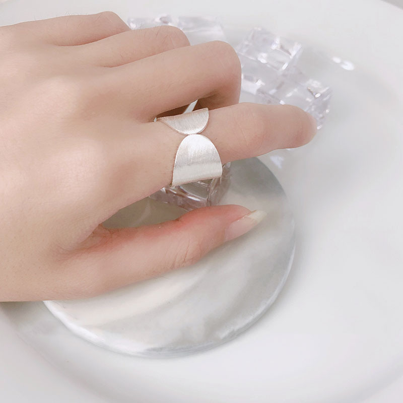 Adjustable Silver Ring Minimalist Open Design For Women Fashion_voghion.com