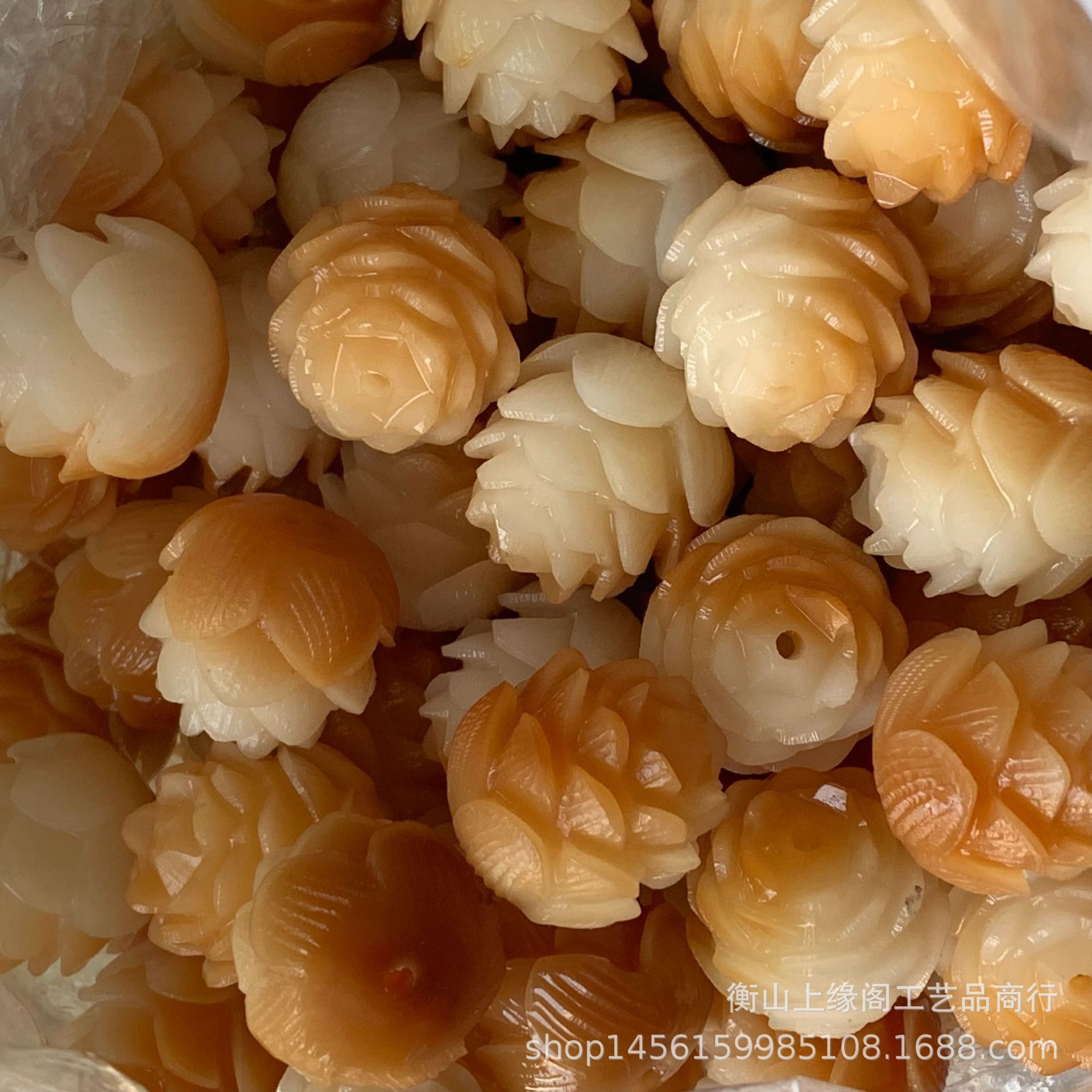 菩提根精工雕刻莲花 五层白莲花 炭烧菩提根莲花 菩提根配件