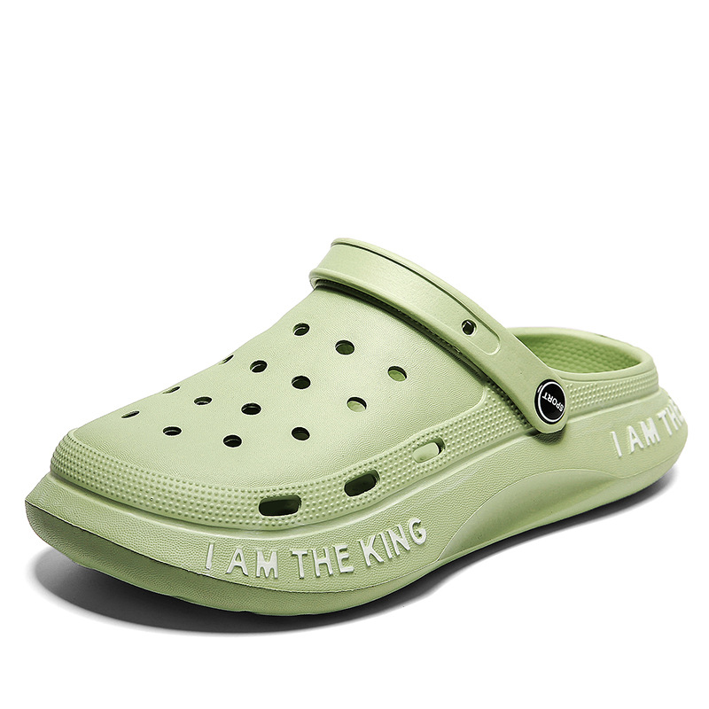 Hole Shoes Men S Summer New Thick Soled Outerwear Baotou Slippers Non Slip Men S Sandals Beach Shoes Sandal_voghion.com