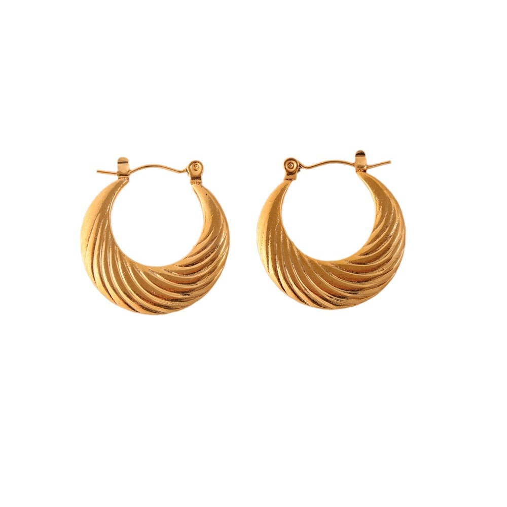Pendientes de acero inoxidable estilo europeo, minimalista y ligero