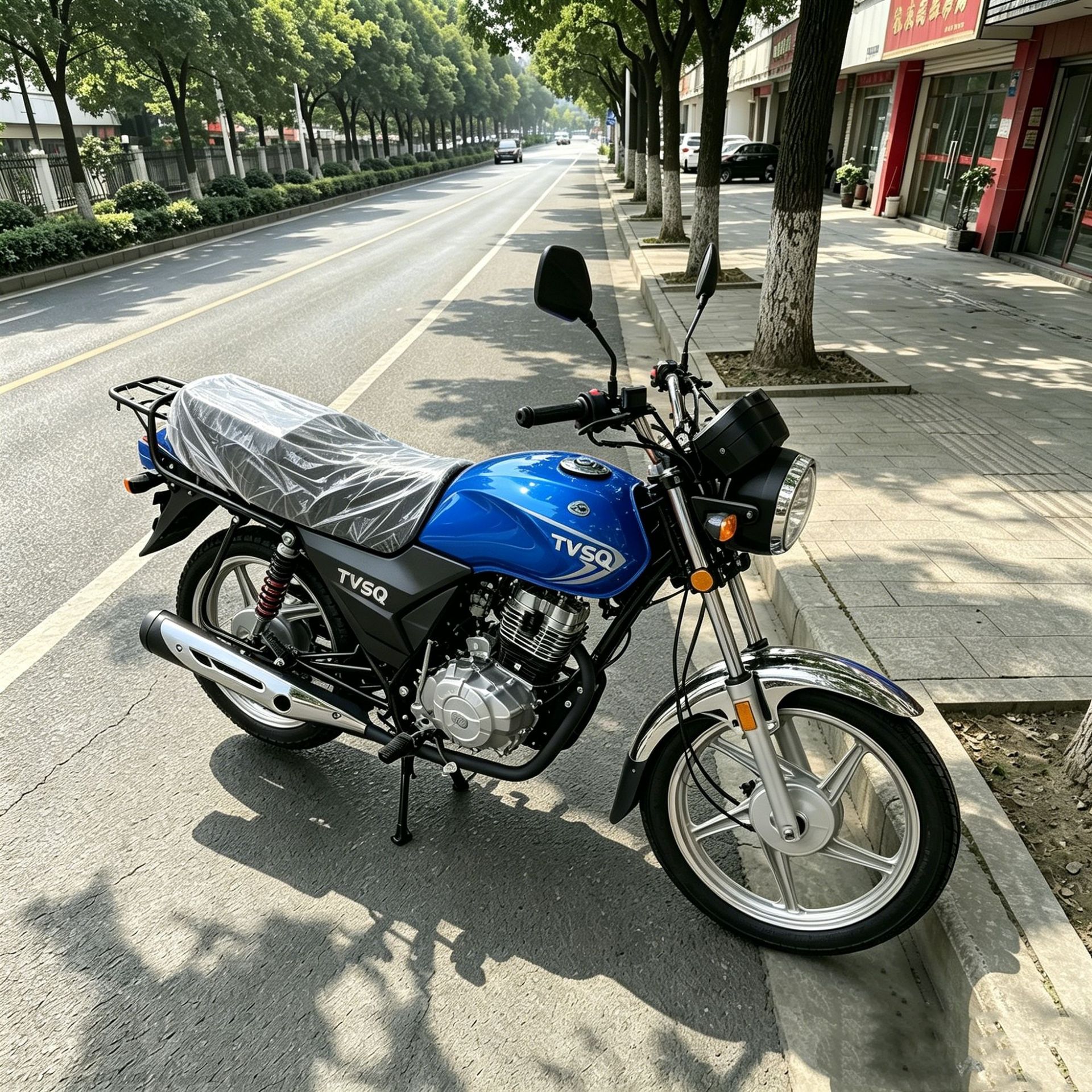 Fuel-Efficient and Durable Two-Wheeled Fuel-Powered Motorcycle with Large Fuel Tank, Shock-Absorbing Vacuum Tires, Suitable for Urban and Rural Commuting, Household Use, and Adult Two-Wheeled Vehicles