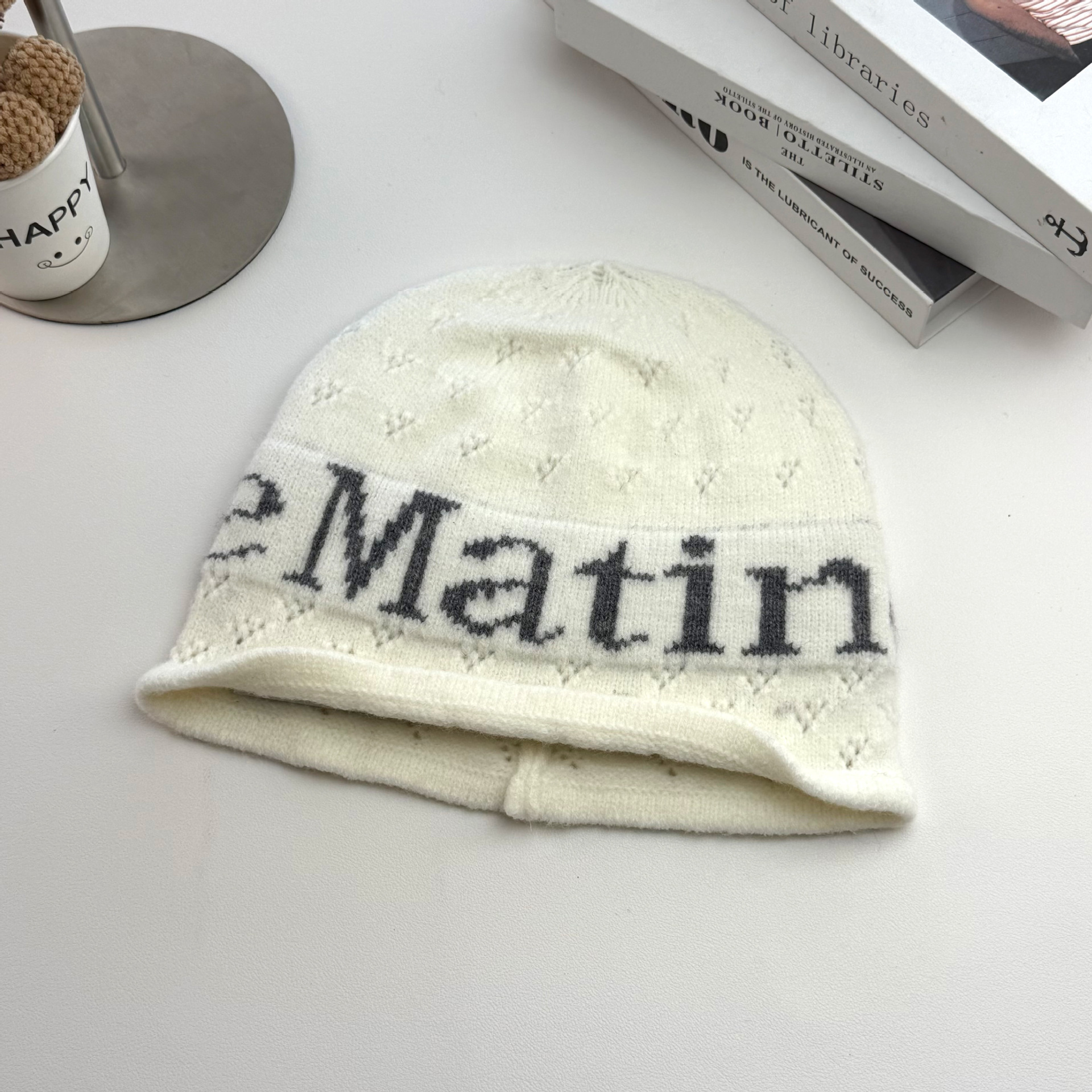 Maglione invernale caldo e soffice in stile giapponese, lavorato a maglia, in lana, con protezione per le orecchie, ampia circonferenza della testa, versatile cappello freddo_voghion.com