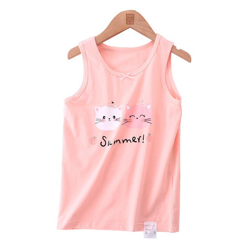 Girls' vest autumn and winter new three-piece exquisite boxed girl's autumn and winter bottoming vest tops bottoming shirt