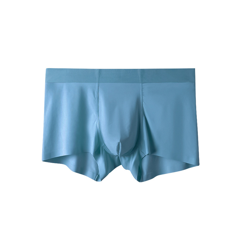 Ropa interior de los hombres de seda de hielo bóxer shorts primavera y verano delgada transpirable juventud sexy sin costuras boxeador en stock al por mayor