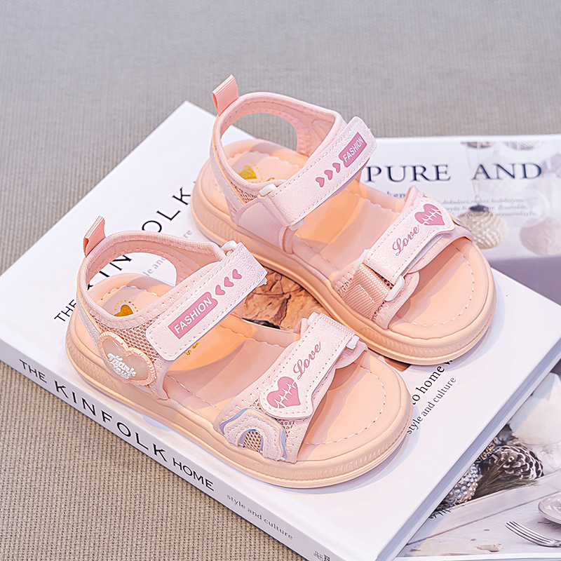 Zapatos deportivos casuales para niños 2026 verano nuevo estilo de sandalias deportivas de moda para niños grandes niñas sandalias de suela suave image 7