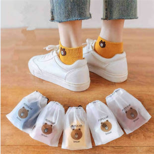 Socks for Women in Autumn and Winter Cute Bear Breathable Socks Women's Boat Socks Harajuku Style Socks Women's Ins Source Supply