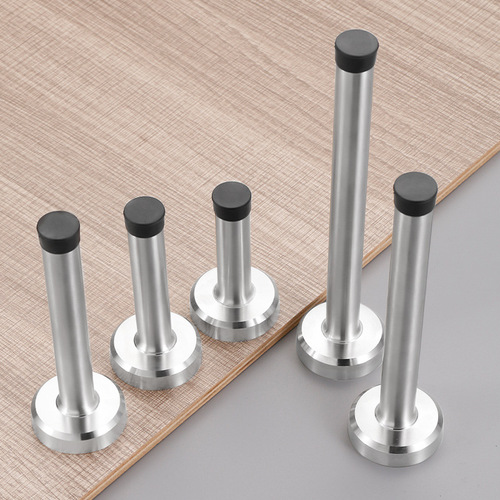 304 stainless steel door top anti-collision door bumper rubber door stopper wall-mounted glass door extended door stopper punch-free door stop