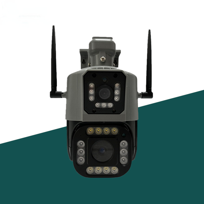 无线双目wifi摄像头高清监控器室外防水手机网络插卡球机安防批发