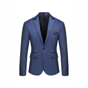 New Foreign Trade Men's Single-Breasted Blazer Korean Style Youth Suit Casual Slim-Fit Color-Block Jacket Men