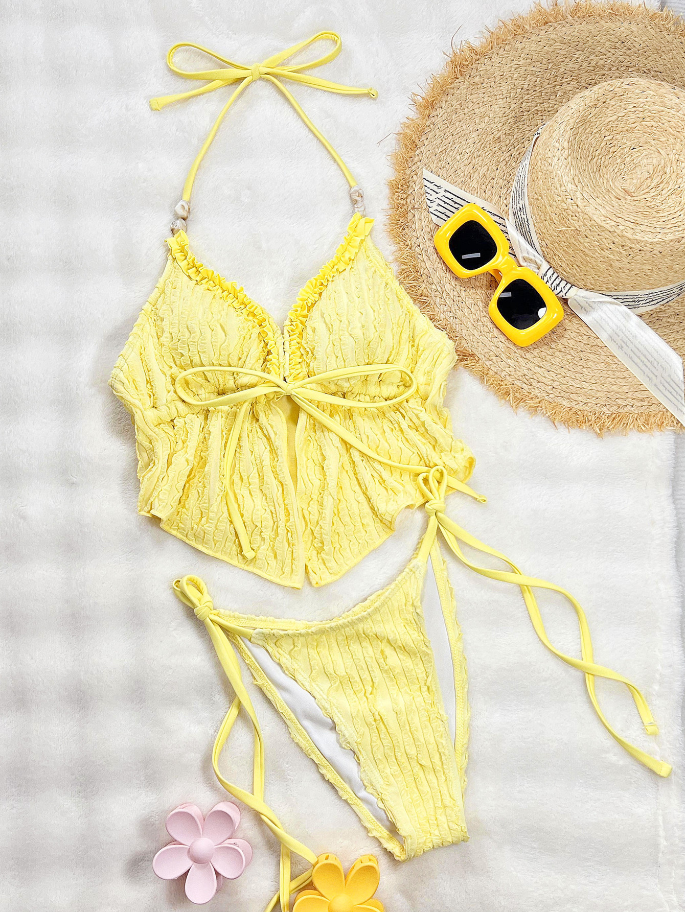 Set bikini donna costume da bagno due pezzi per vacanze al mare_voghion.com