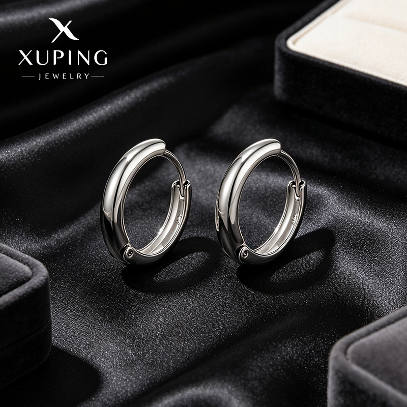 Xuping joyería estilo de moda europea y americana aretes exagerados doble fila brillante aretes de aretes de arroz de arroz pendientes de arroz transfronterizos aretes al por mayor image 62