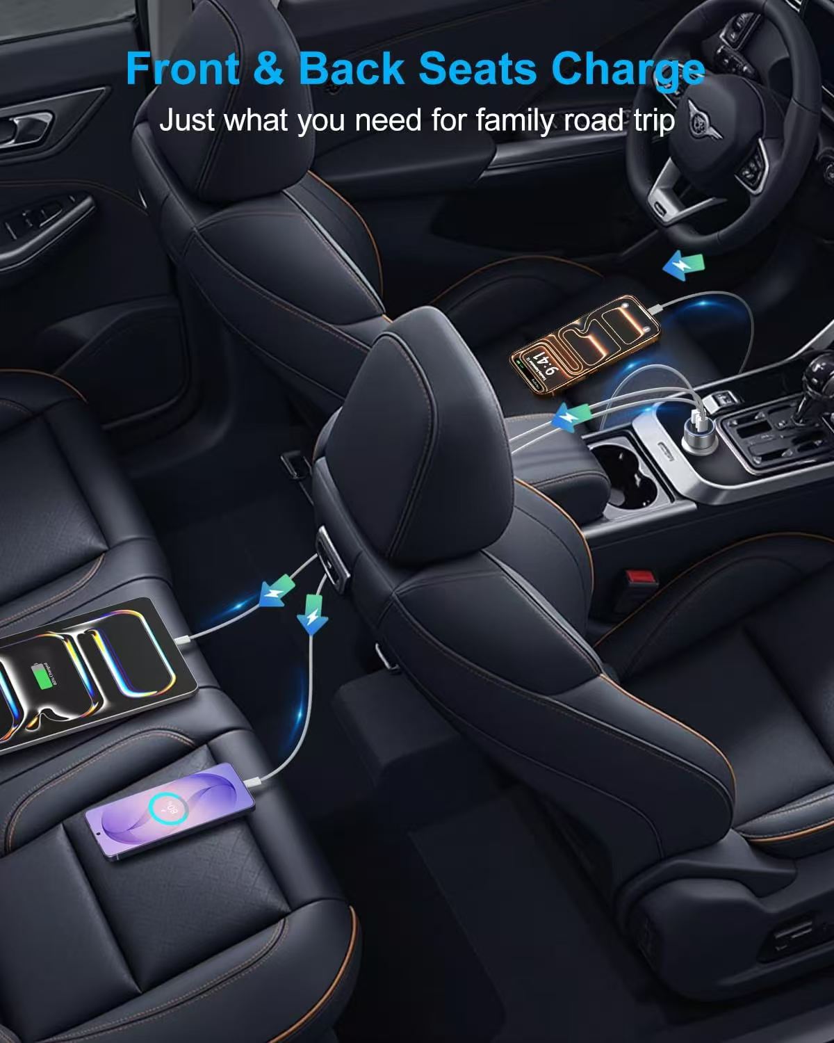 Cross-Border Popular Aluminum Alloy Car Charger A+C Super Fast Charging Qc3.0 Suitable for Apple Phones
