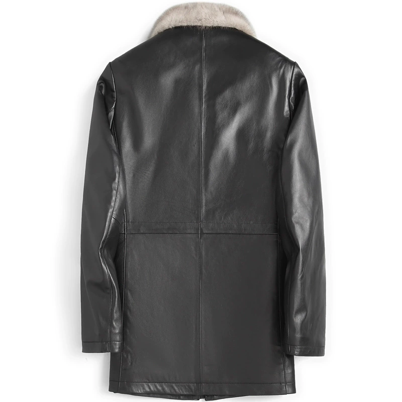 Leather liner, fitted coat, cowhide, genuine leather