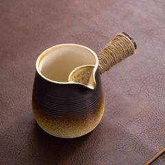 Internet celebrity jar roasted milk tea kettle Chinese style furnace boiling kettle high temperature resistant side handle kettle household indoor wood roasted milk set