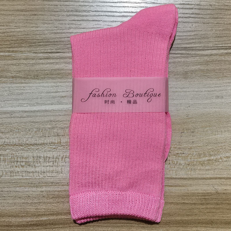 2025 nuevas calcetines de baile de color de mujer de dopamina calcetines de algodón de color sólido calcetines de tirada calcetines cuatro estaciones