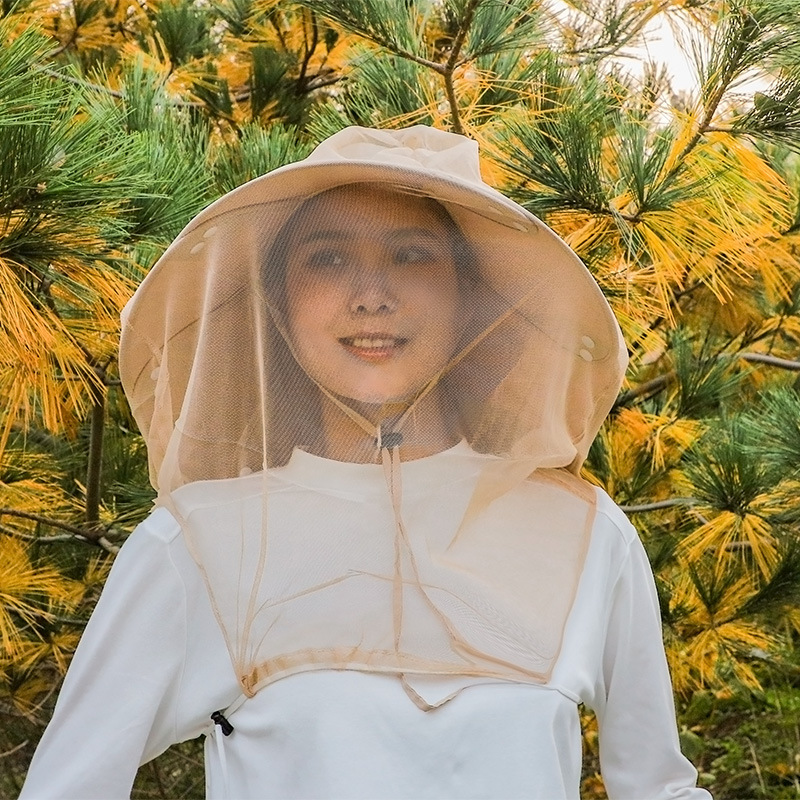 Anti-Mosquito Hat Mesh Pullover Mesh Mask Summer Travel Mosquito Net Beekeeping Hat Cover Fishing Shawl Mesh Hat