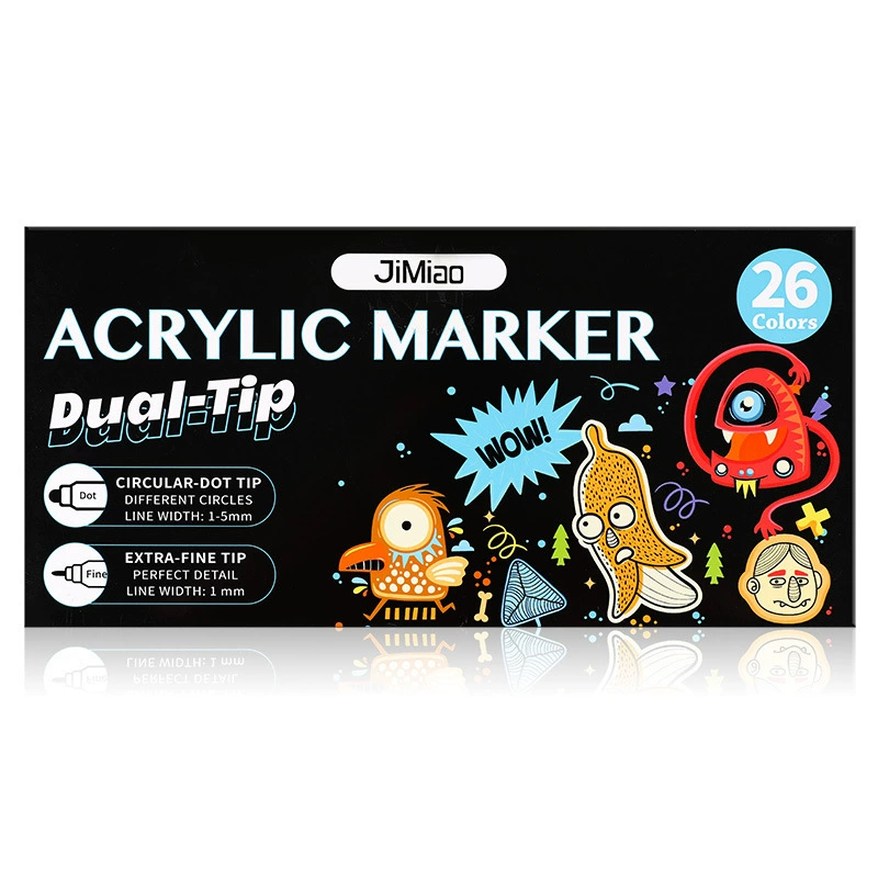 Новая металлическая модельная ручка Dot Dot Dudu, цветная металлическая ручка Tuyao, двухсторонняя маркерная ручка