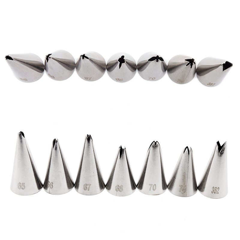 7-piece set of leaves piping nozzle set of leaves piping nozzle cake cream nozzle small 7PCs cake tool 7-piece set of leaves piping nozzle set of leaves piping nozzle cake cream nozzle small 7PCs cake tool
