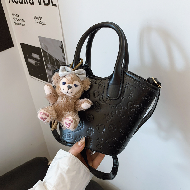 Embossed Summer Bucket Bag For Women Versatile Crossbody Handbag_voghion.com