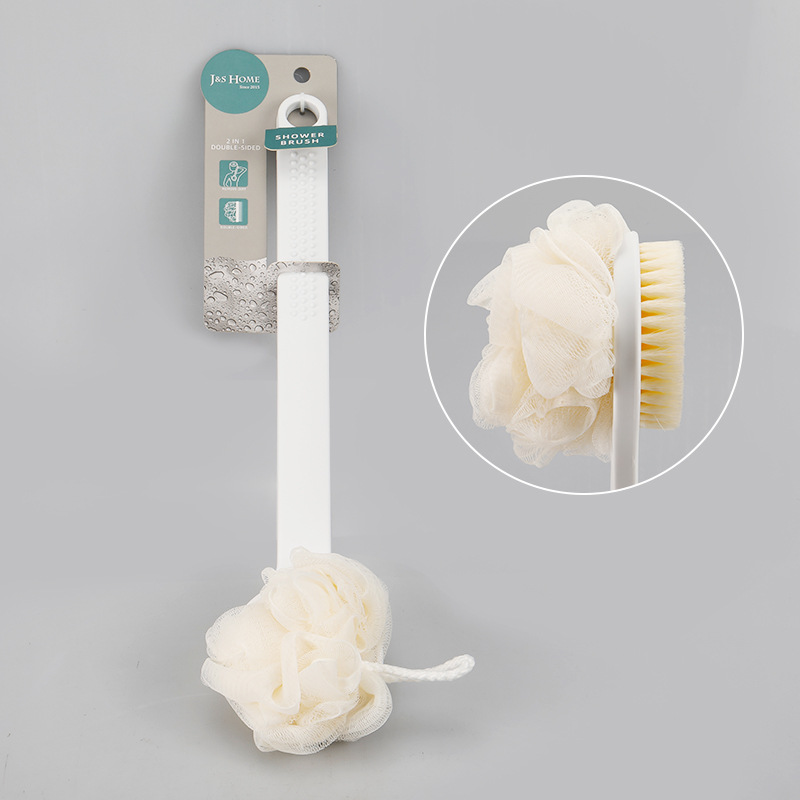 Hogar mango cuadrado de doble cara Bola de baño cepillo de baño de nylon cepillo de baño de pelo suave cepillo de baño Baño frotar de nuevo en stock al por mayor