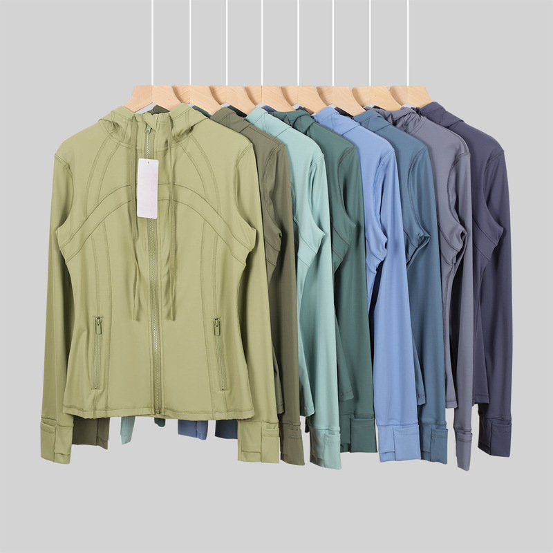 (in Stock) Hooded Jacket Running Yoga Wear Sports Slim-Fit Zip-Up Cardigan Fitness Top for Women (in Stock) Hooded Jacket Running Yoga Wear Sports Slim-Fit Zip-Up Cardigan Fitness Top for Women