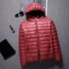 With hood, burgundy
