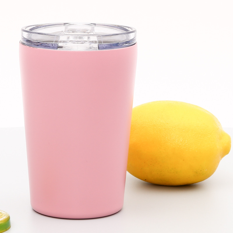 Taza de café de acero inoxidable 12oz/8oz, doble capa aislada, con tapa, taza de leche o viaje, venta directa de fábrica