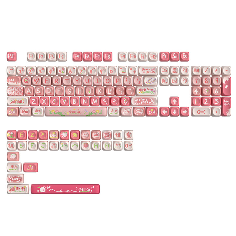 昇華キーキャップオリジナル PBT フル 5 面昇華 68/84/87/98/108 メカニカルキーボードキーキャップ|undefined