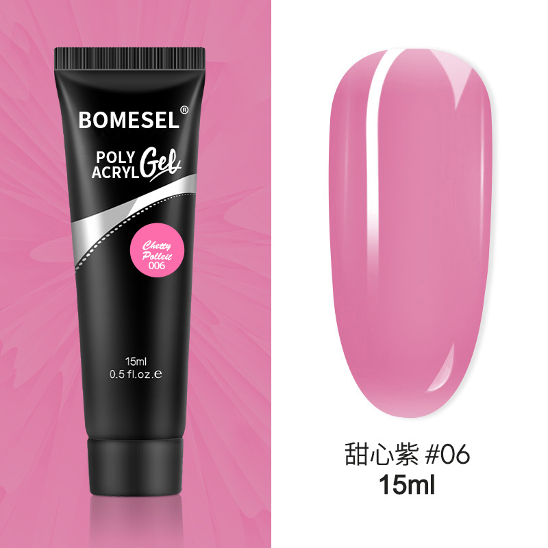 Explosión de uñas de color desnudo de cristal extensión de uñas sin papel modelo de extensión rápida 15ML 30ML