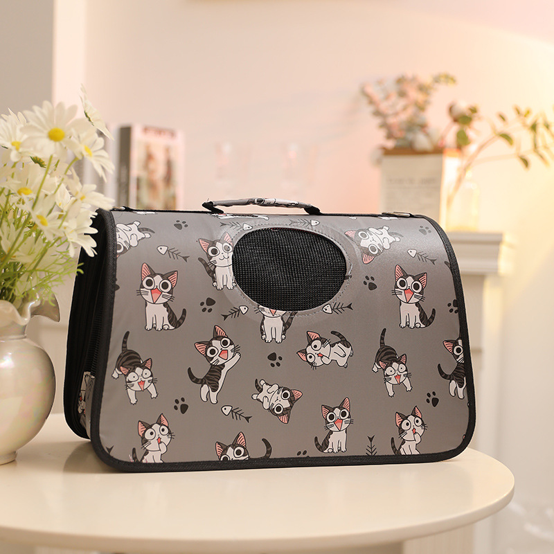 Al Aire Libre plegable gato bolsa transfronteriza portátil para mascotas mochila al aire libre bolsa transpirable gato y perro suministros para mascotas caja del gato
