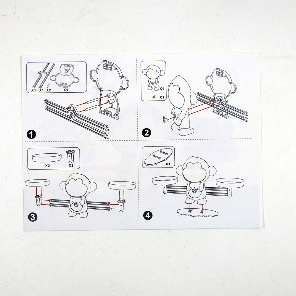 Juego de escritorio de equilibrio digital de inteligencia de educación temprana para niños DIY mono ensamblado pequeño equilibrio entre padres e hijos juguetes de ciencia y educación