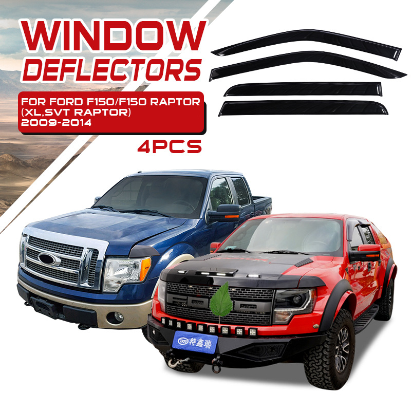 TXR adecuado para Ford F150 viento y lluvia, modificación de cejas de lluvia de ventanas Ford f150 Window Deflectors