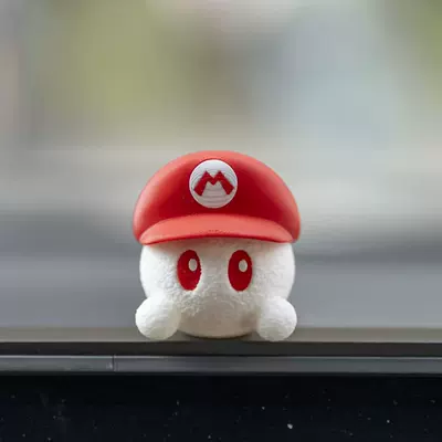 Car ornaments 3D Printed with Magnetic - 50mm-long-black-base-3d-printed-ideal-doll-mario-red-riding-hood