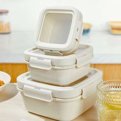携帯プラスチックの正方形の四辺は包装箱のサラリーマンの弁当箱を掛けて、電子レンジの軽食の弁当箱の卸売りができます。