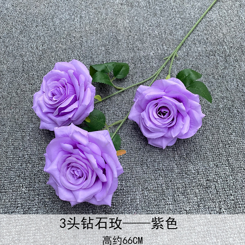 Artificial Rosa sola franela Rosa flor artificial boda decoración del hotel decoración del hogar arreglo de flores flor artificial Rose