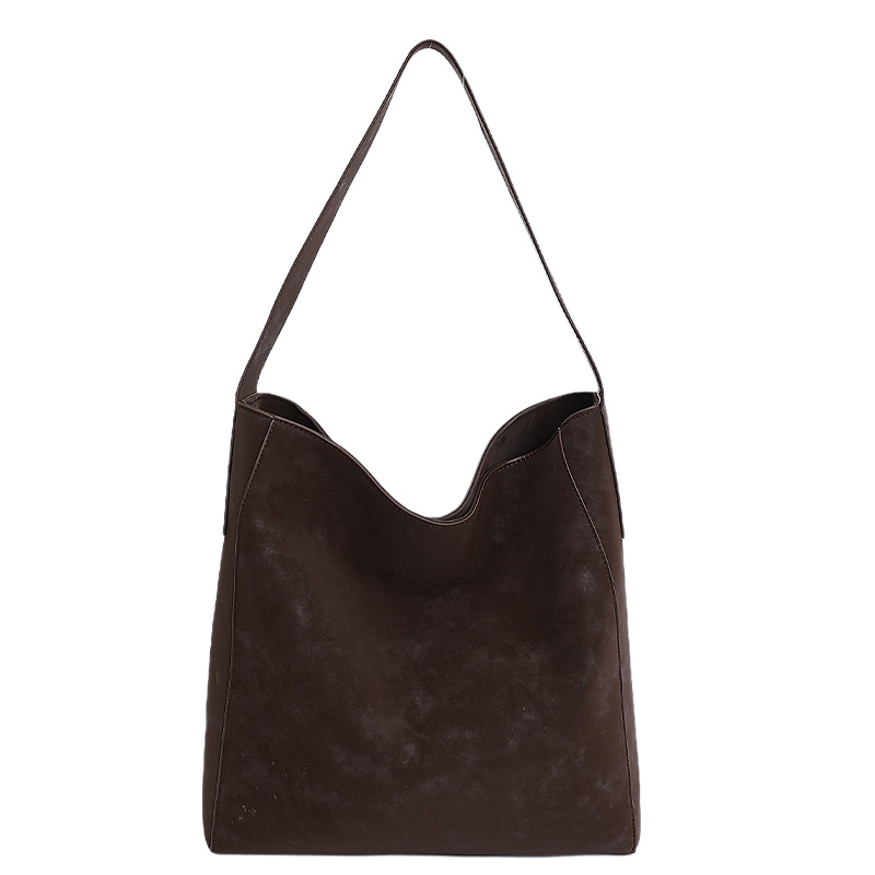 Cross-border 2025 otoño y invierno nuevo retro bolso de braza alta sensación de viaje de gran capacidad bolso de cubo de viaje de mujer bolso de hombro