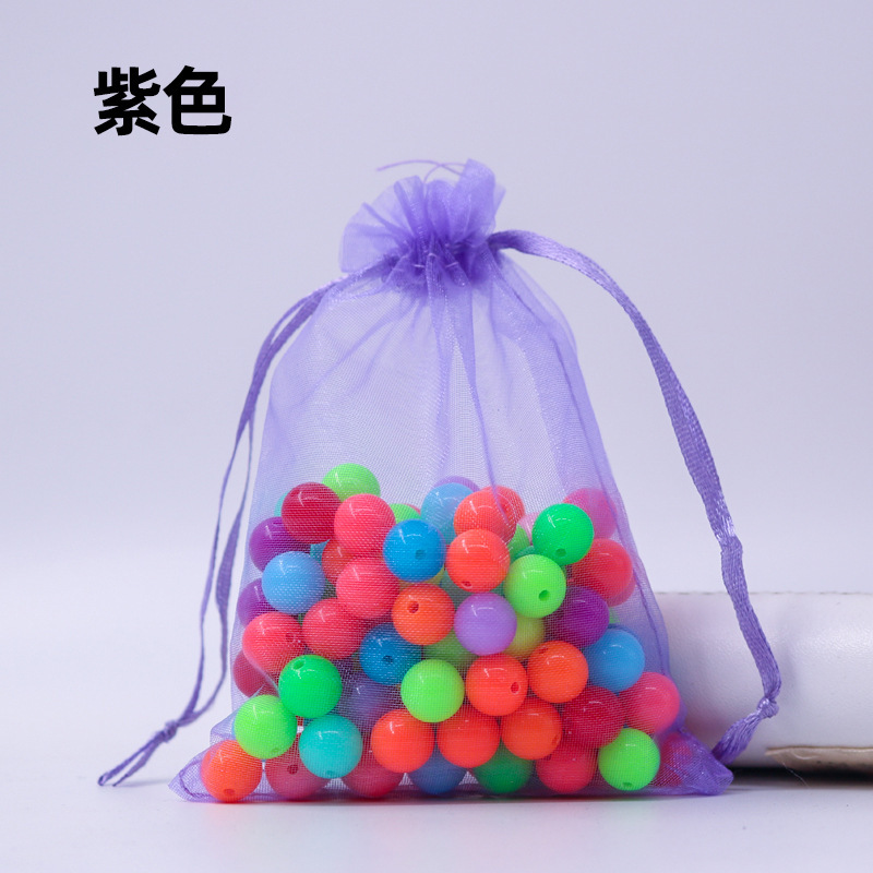 透明白色巾着袋糸袋通気性ジュエリーギフト収納包装袋化粧品包装網糸袋卸売り|undefined