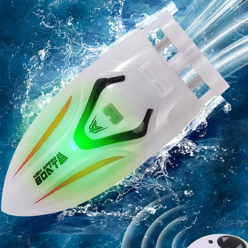跨境迷你遥控船2.4G高速旋转快艇泳池玩具戏水双模式mini航海模型