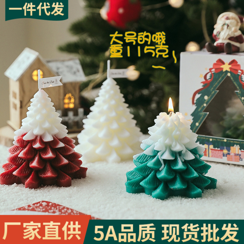 Árbol de Navidad, velas de aromaterapia, sensación de atmósfera, recuerdo, regalo de Navidad, cera de modelado de fragancias creativas transfronterizas