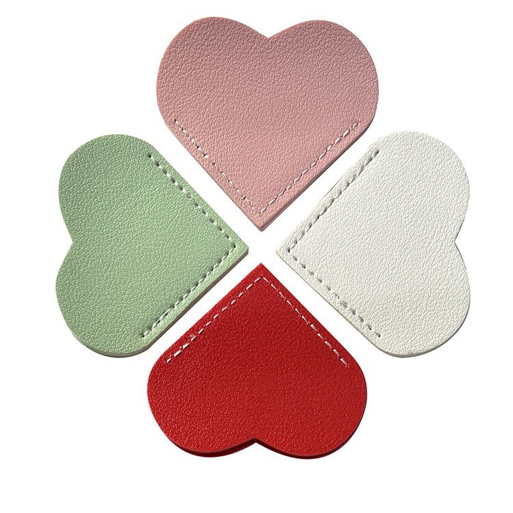 (2개) 공장 사랑 책갈피 가죽 신중한 모양 책 마크 라벨 세트 책 페이지 클립 광고 선물