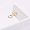 Brand zirconium, earrings, 14 carat, wholesale