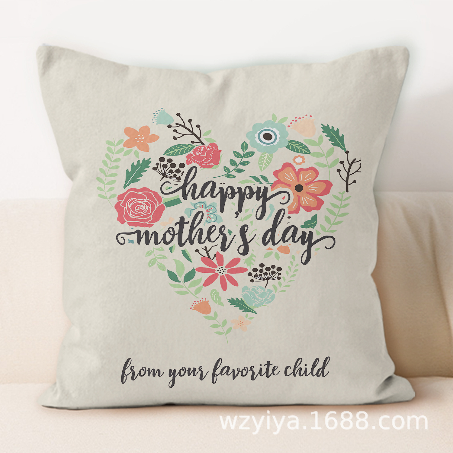 Funda de cojín de primavera con estampado de corona para el Día de la Madre, juego de fundas de cojín para sofá, funda de cojín para dormitorio