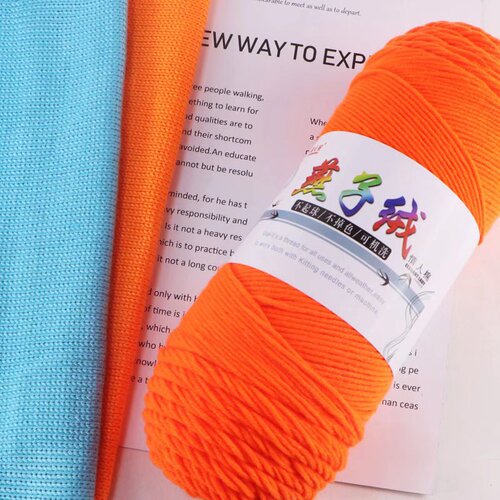 Upgrade Version Feathery Soft Five-Ply Milk Cotton Wool Yarn Crochet Thread Doll Scarf and Cushion, 80 Color Options Available