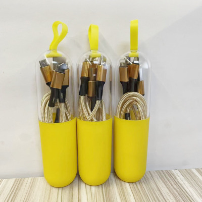 goods in stock wholesale lengthen capsule test tube packing data line headset Packaging box pipe high definition Transparent cover