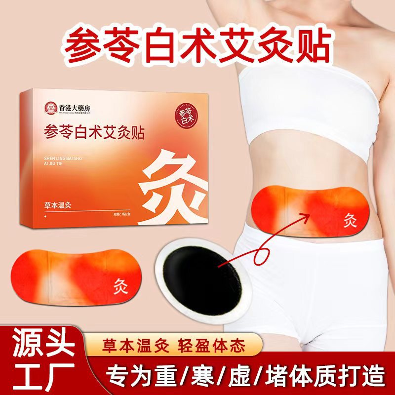 香港薬局 高麗人参と白術灸パッチ 経穴パッチ 軽量パッチ 肩と首のパッチ 腰椎関節パッチ よもぎパッチ|undefined