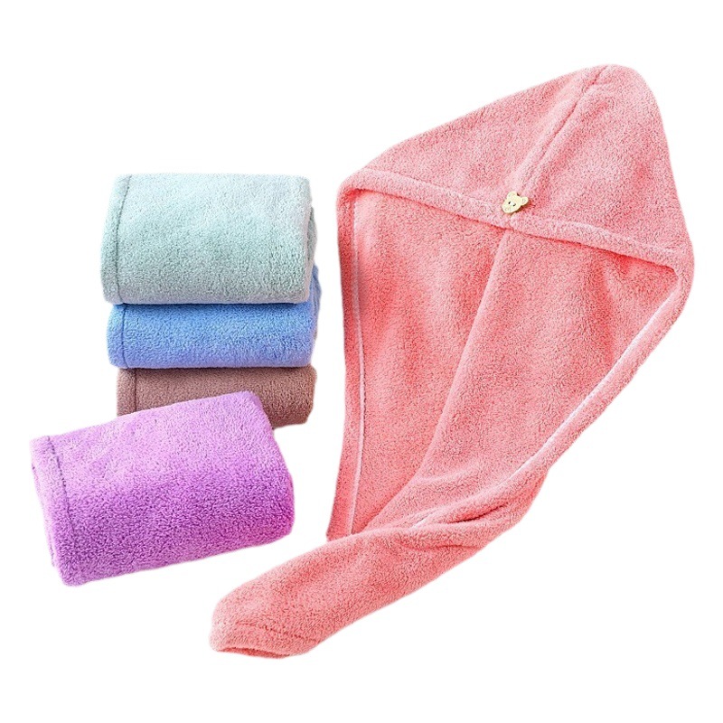 Hair drying cap Women's Super absorbent quick-drying towel shampoo hair wrap scarf long hair thickened cute wholesale shower cap