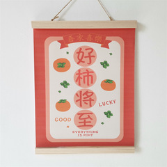 INS Nordic-style Children's Room Dormitory Decoration Oil Painting Wall Art Cute Energetic Early to Bed Early to Rise Wall Art