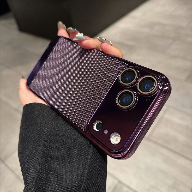 Apple 17 Pro Max用スマホケース、PC電気メッキ、放熱性、精密穴あき、Apple 16/15/14用スマホケース、フルカバー|undefined