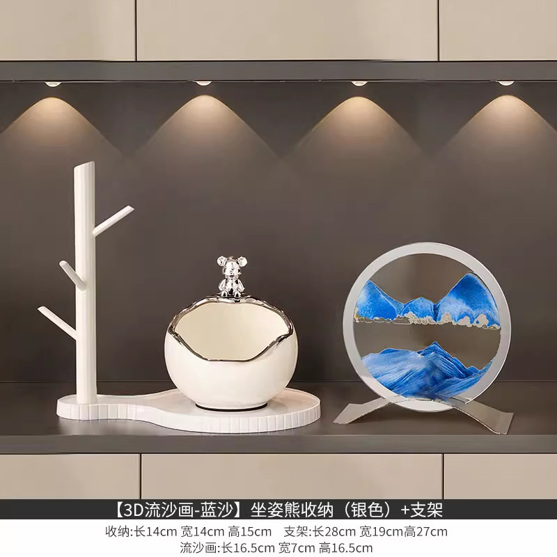 暴力熊入户玄关摆件钥匙收纳进门门口鞋柜客厅装饰品乔迁新居礼品|undefined